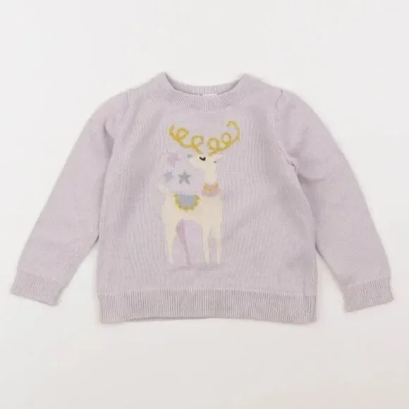 Baby Gap Reindeer Crewneck Sweater Size 4 NWT $35 - Picture 1 of 6